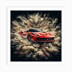 Red Ferrari Art Print