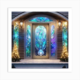 Front Door With Stained Glass Art Print