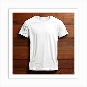 Mock Up Tshirt Blank Plain Cotton Unprinted Simple Minimalist Canvas Customizable Basic (6) Art Print