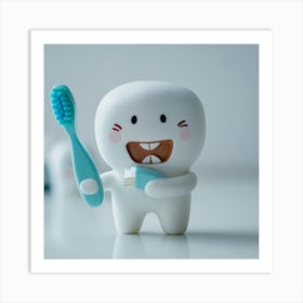 Tooth Brushing Art Print