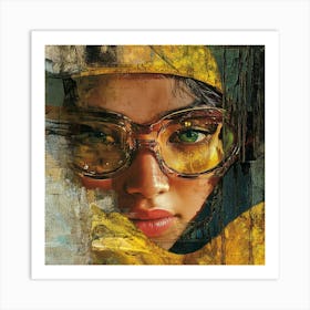 Woman In Glasses 2 Art Print