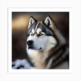 Siberian Husky 1 Art Print