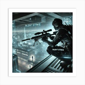 Sci Fi Silent Strike Nightwatch Sniper 1024x1024 Art Print