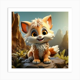 Cute Fox 79 Art Print