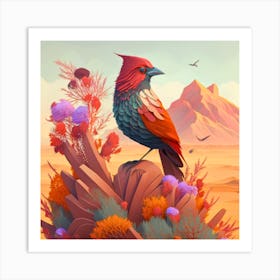 Bird In The Desert Art Print