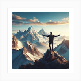 Man on top Art Print