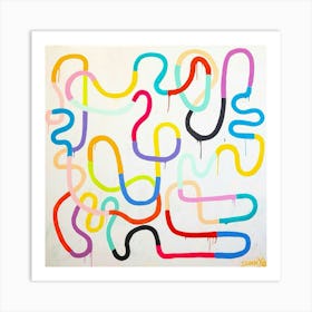 Rainbow lines Art Print