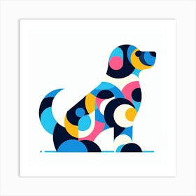 Geometric Art Dog 1 Art Print