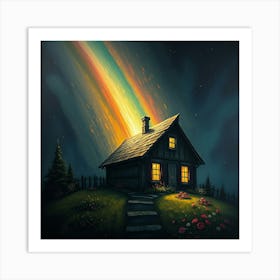 Rainbow House 3 Art Print