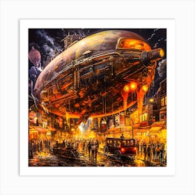 Steampunk Airship Art Print