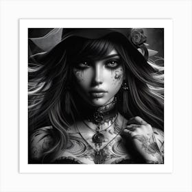 Gothic Girl Art Print