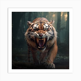 Tiger In The Forest 3 Art Print