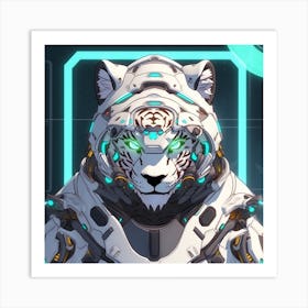 Futuristic Tiger Art Print