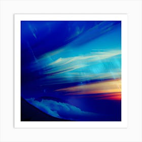 Blue Rays Art Print