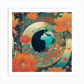 Earth And Flowers Art Print