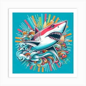 Shark Canvas Print Art Print