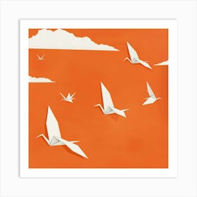 Origami Cranes Art Print