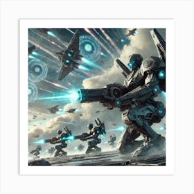 Asterian Nebula Sentinels Anti Air Art Print