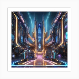 Futuristic Space Station Art Print