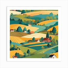 Country Landscape Art Print