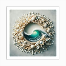 Wave Of Pearls Art Print