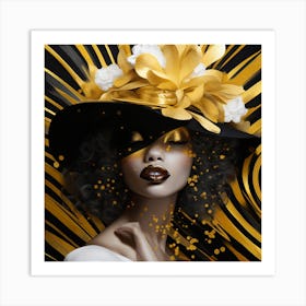 Gold Hat 1 Art Print