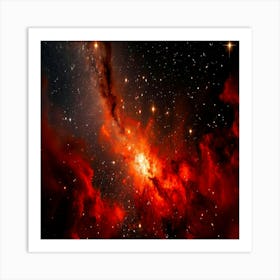 Galaxy On Fire Art Print