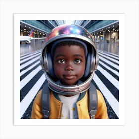 Boy In Space 1 Art Print