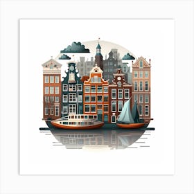 Netherlands Architecture Building Landmark Art Print