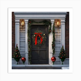 Christmas Door 72 Art Print