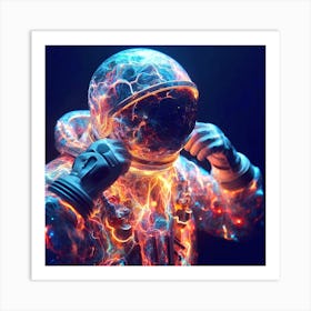 Astronaut In Space Art Print