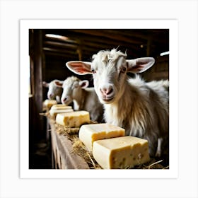 Goats On A Farm Art Print