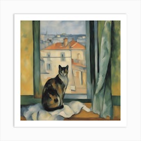 Cat In The Window 3 Art Print