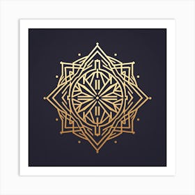 Gold Mandala Design Art Print