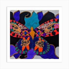 Dinosaur Butterfly Art Print