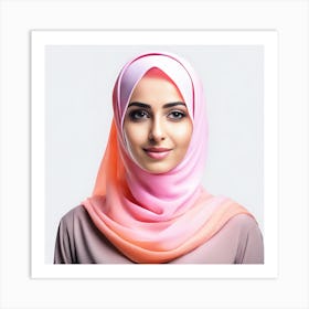 Muslim Woman In Hijab Art Print