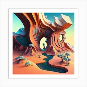 3d Digital Art Art Print