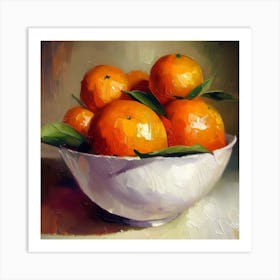 Oranges In A Bowl Art Print