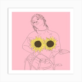 Sunflower Women Art Print