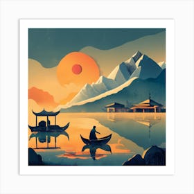 Asian Landscape 5 Art Print