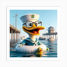 Ducky Sailor 3 Art Print
