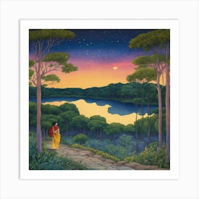 Samadhi Lake Art Print