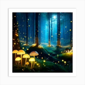 Firefly In The Forest Art Print