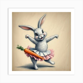 Bunny Dance 6 Art Print