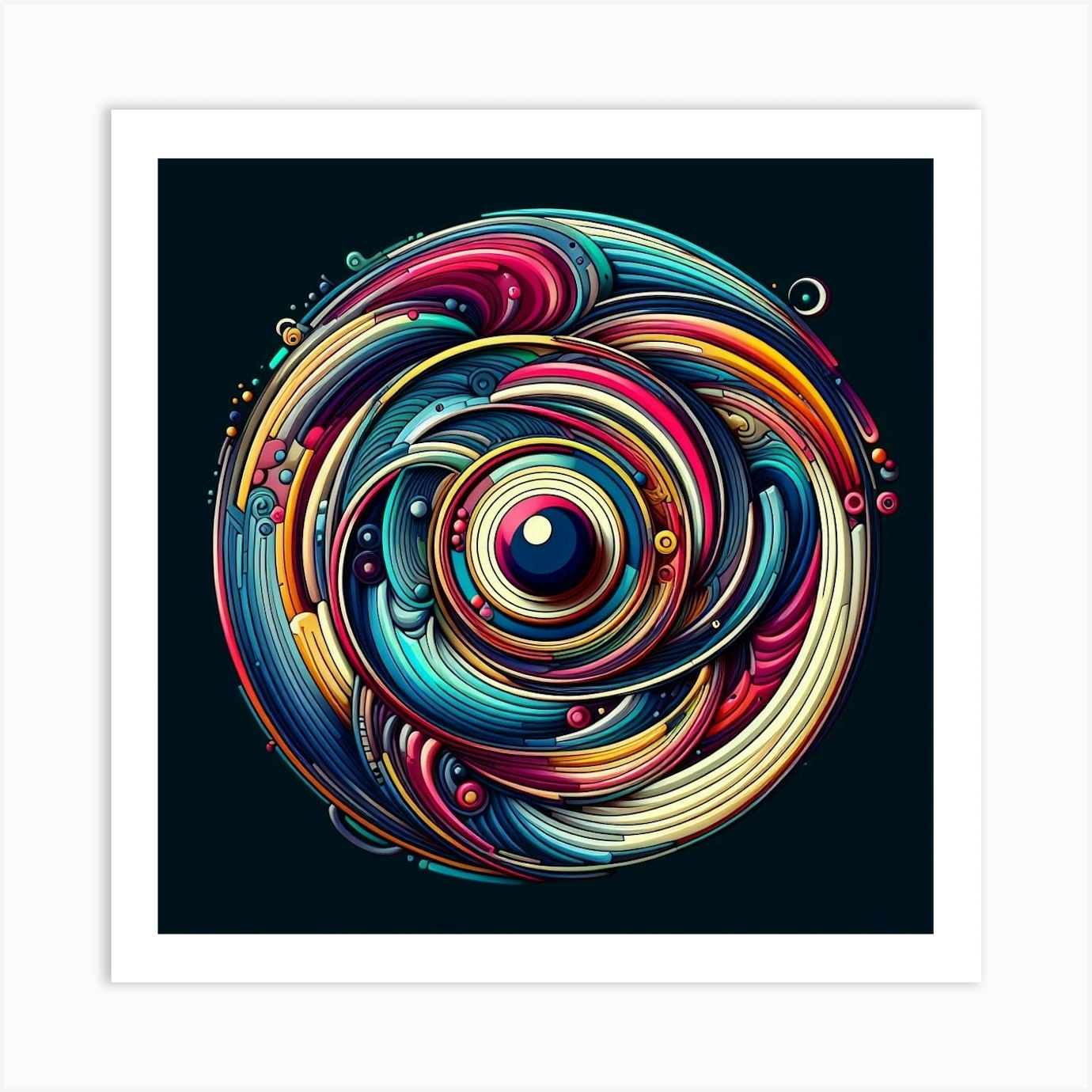 Abstract Art Curves Abstract Sticker TeePublic