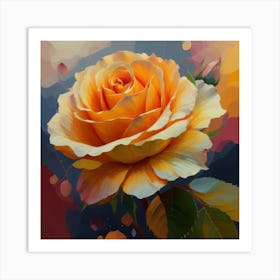 Orange Rose 1 Art Print