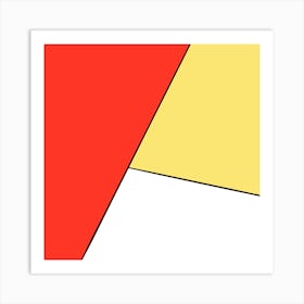 Neoplastitsizm, Red, Yellow, White Art Print