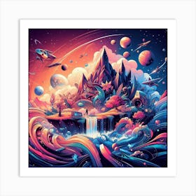 Psychedelic Painting Art Print
