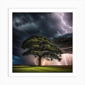 Lightning Tree 2 Art Print