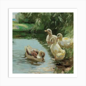 Ducks By Edward Mcdonald Art Print